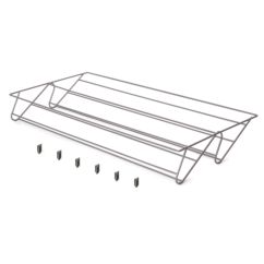 Emuca Cajón zapatero para armarios y vestidores Quartz, 740 (M90), Acero, Titanio