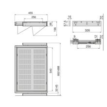 Emuca Kit de cajón zapatero extraíble para armarios Quartz, regulable, módulo 700mm, Acero, aluminio y plástico, Titanio - Ítem12