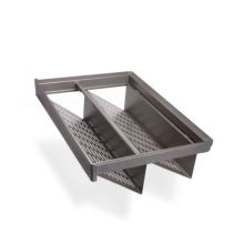 Emuca Kit de cajón zapatero extraíble para armarios Quartz, regulable, módulo 700mm, Acero, aluminio y plástico, Titanio - Ítem5