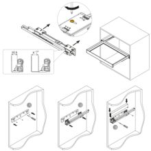 Emuca Kit de cajón zapatero extraíble para armarios Quartz, regulable, módulo 800mm, Acero, aluminio y plástico, Titanio - Ítem11