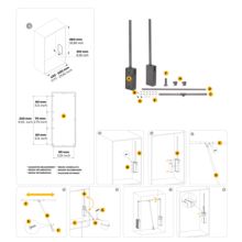 Emuca Colgador abatible para armario Sway, ancho regulable 450-600mm, Acero, Aluminio y Plástico, Pintado Titanio - Ítem5