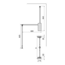 Emuca Colgador abatible para armario Sway, ancho regulable 600 - 830mm, Acero, Aluminio y Plástico, Pintado Titanio - Ítem2