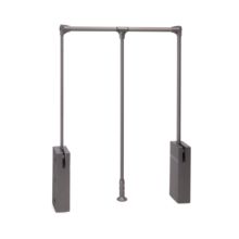 Emuca Colgador abatible para armario Sway, ancho regulable 600 - 830mm, Acero, Aluminio y Plástico, Pintado Titanio - Ítem4