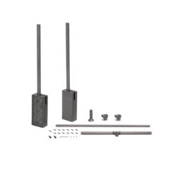 Emuca Colgador abatible para armario Sway, ancho regulable 600 - 830mm, Acero, Aluminio y Plástico, Pintado Titanio
