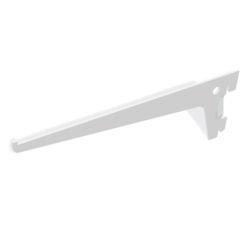 Emuca Support pour étagère en bois/verre, profil pas 50 mm, 250 mm, Acier, Blanc - Item