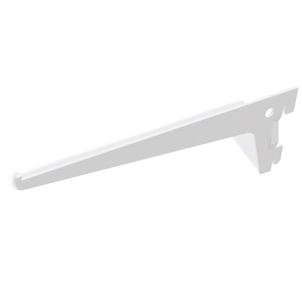 Emuca Support pour étagère en bois/verre, profil pas 50 mm, 300 mm, Acier, Blanc