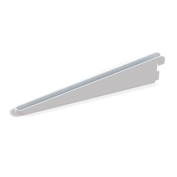 Emuca Support pour étagère en bois/verre, profil pas 32 mm, 370 mm, Acier, Blanc