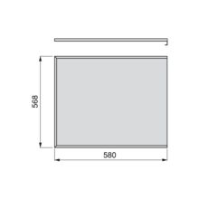 Emuca Protecteur de fond pour meuble de cuisine, 16mm, module 600mm, 568x580mm, Plastique et Aluminium, Aluminium naturel - Item10