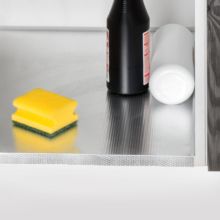 Emuca Protector de fondo para muebles de cocina, tablero 16mm, módulo 600mm, 568x580mm, Plástico y Aluminio, Aluminio natural - Ítem6