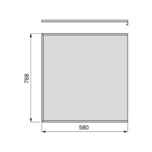 Emuca Protecteur de fond pour meuble de cuisine, 16mm, module 800mm, 768x580mm, Plastique et Aluminium, Aluminium naturel - Item10