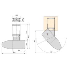 Emuca Tabla de planchar plegable y extraíble para mueble Iron 180, giratoria, Acero y Madera - Ítem1