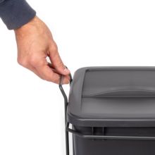 Emuca poubelle de recyclage pour montage inférieur et extraction manuelle pour meuble de cuisine Recycle 2x35litres, Plastique gris anthracite - Item5