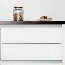 Emuca Kit de 2 profils supérieurs Gola pour meubles de cuisine, longueur 2,35mm, avec accessoires, Aluminium, peint blanc. - Item3