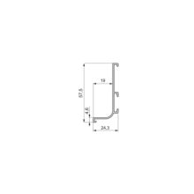 Emuca Kit de 2 profils supérieurs Gola pour meubles de cuisine, longueur 2,35m, avec accessoires, Aluminium, Peint en noir - Item1