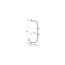 Emuca Kit de 2 perfiles centrales Gola para muebles de cocina, longitud 2,35m, con accesorios, Aluminio, Pintado blanco - Ítem4