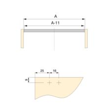 Emuca Kit de 4 profils transversaux pour meubles de cuisine Albeam, avec accessoires à visser, aluminium et plastique, anodisé mat - Item6