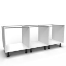 Emuca Kit de 4 profils transversaux pour meubles de cuisine Albeam, avec accessoires à visser, aluminium et plastique, anodisé mat - Item1