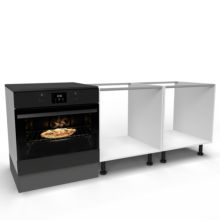 Emuca Kit de 4 profils transversaux pour meubles de cuisine Albeam, avec accessoires à visser, aluminium et plastique, anodisé mat - Item2
