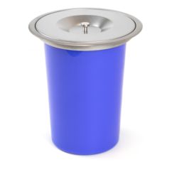 Emuca Cubo de basura empotrable para encimera de cocina Recycle, 1 vaso extraíble de 7 litros, Acero inoxidable y Plástico