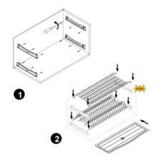 Emuca Égouttoir Suprastar pour module, 600, Acier, Chromé - Item9