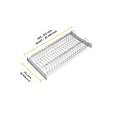 Emuca Escurreplatos para módulos altos Suprastar, módulo 600mm, Acero, Pintado aluminio - Ítem1