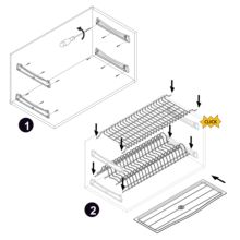 Emuca Escurreplatos para módulos altos Suprastar, módulo 600mm, Acero, Pintado aluminio - Ítem9