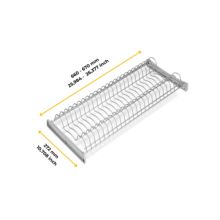 Emuca Escurreplatos para módulos altos Suprastar, módulo 700mm, Acero, Pintado aluminio - Ítem1
