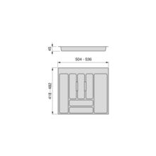 Emuca Cubertero para cajón de cocina, módulo 600 mm, Plástico, Gris -  Ferretería Campollano