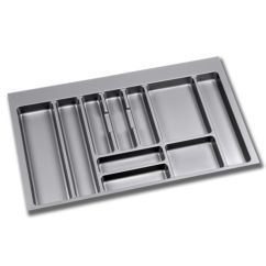 Emuca Range-couverts pour tiroirs de cuisine, module 900 mm, Plastique, Gris - Item