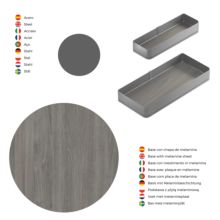 Emuca Botellero lateral extraíble Harmony con cierre suave, Módulo ancho 150mm alto 800mm, Acero y Madera, Gris antracita - Ítem6