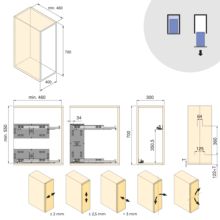 Emuca Carro extraíble Harmony con cierre suave, Módulo ancho 300mm alto 700mm, Acero y Madera, Gris antracita - Ítem9