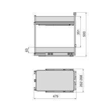 Emuca Carro extraíble Harmony con cierre suave, Módulo ancho 300mm alto 700mm, Acero y Madera, Gris antracita - Ítem7