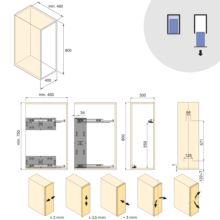 Emuca Carro extraíble Harmony con cierre suave, Módulo ancho 300mm alto 800mm, Acero y Madera, Gris antracita - Ítem9