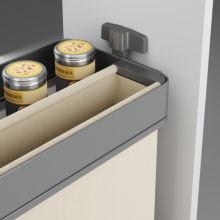 Emuca Chariot extractible avec paniers et panier à pain Harmony avec fermeture à amortie, Module largeur 300mm hauteur 700mm, Acier et Bois, Gris anthracite - Item3