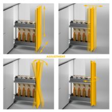 Emuca Chariot extractible avec paniers et panier à pain Harmony avec fermeture à amortie, Module largeur 300mm hauteur 700mm, Acier et Bois, Gris anthracite - Item5