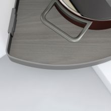 Emuca Juego de bandejas giratorias Harmony 3/4, Módulo ancho 800mm, Altura regulable, Acero y Madera, Gris antracita - Ítem3