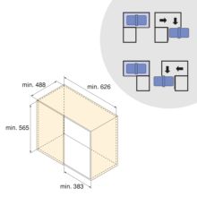 Emuca Sistema de rinconero articulado extraíble Harmony para mueble de cocina, Derecha/Izquierda, Acero y Madera, Gris antracita - Ítem10