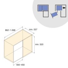 Emuca Rinconero extraíble Harmony para muebles de cocina, Izquierda, Acero y Madera, Gris antracita - Ítem9