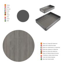 Emuca Rinconero extraíble Harmony para muebles de cocina, Izquierda, Acero y Madera, Gris antracita - Ítem6