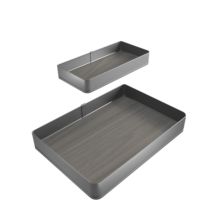Emuca Rinconero extraíble Harmony para muebles de cocina, Derecha, Acero y Madera, Gris antracita - Ítem4