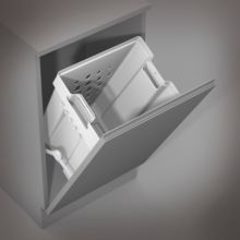 Emuca Panier à linge avec système de porte basculante, pour module 450 mm Laundry, plastique et acier, blanc - Item4