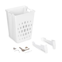 Emuca Panier à linge avec système de porte basculante, pour module 450 mm Laundry, plastique et acier, blanc - Item