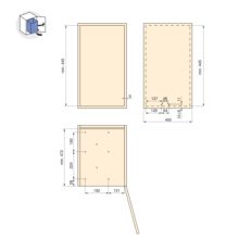 Emuca Contenedores de reciclaje para cocina, 1 x 30L, fijación inferior y extracción automática, Acero y Plástico, Gris antracita - Ítem1