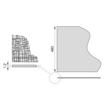 Emuca Tapis antidérapant pour tiroirs, Effet Net, longueur 2000x48cm , Plastique, Blanc - Item2