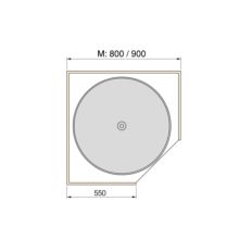 Emuca Jeu de plateaux circulaires Shelvo pour meuble de cuisine, pour module de 800 mm, plastique et aluminium, blanc - Item3