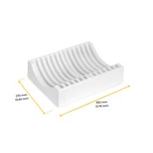 Emuca Kit de organizadores de platos para muebles, con capacidad para 13 platos, Plástico, Blanco - Ítem11