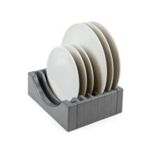 Emuca Kit de rangement pour assiettes, 13 assiettes maximum, Plastique, Gris antracite - Item8