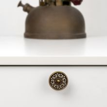Emuca Lot de 25 boutons pour meubles Tanger, diamètre 35mm, Zamak, Bronze - Item1