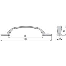 Emuca Lote de 20 tiradores para mueble Nairobi, L139mm, intereje 96mm, Zamak, Bronce - Ítem4