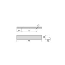 Emuca Lot de 25 poignées pour meubles Setubal, L45mm, entraxe 32mm, Aluminium, Anodisé mat - Item3